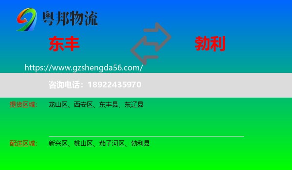 东丰县到勃利县物流专线