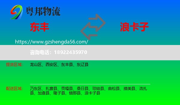 东丰县到浪卡子县物流专线
