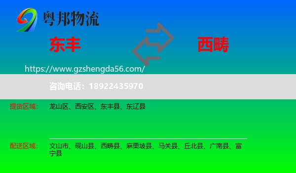 东丰县到西畴县物流专线