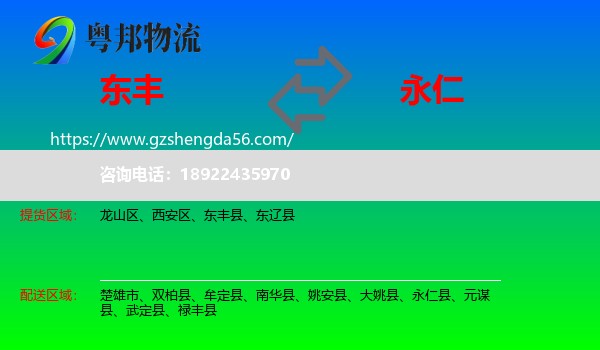 东丰县到永仁县物流专线