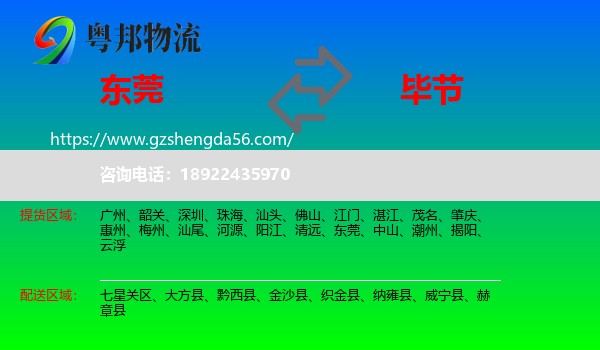 东莞到毕节物流专线