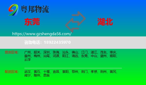 东莞到湖北物流专线