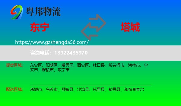东宁市到塔城物流