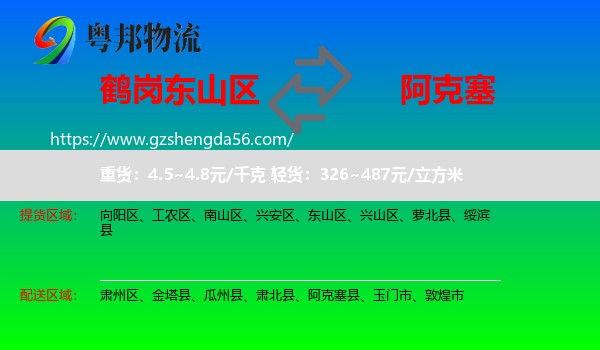 东山区到阿克塞县物流专线