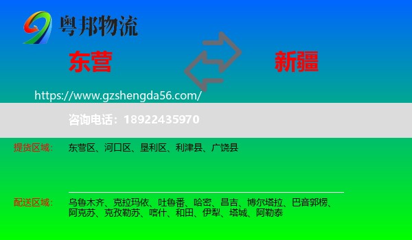 东营到新疆物流专线