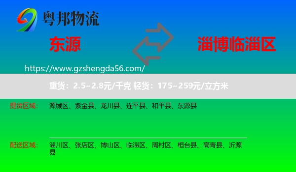 东源县到临淄区物流专线