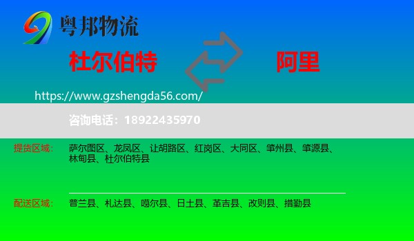 杜尔伯特县到阿里物流