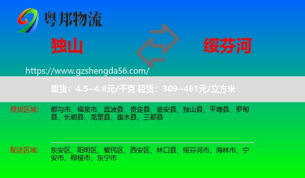 独山县到绥芬河市物流专线