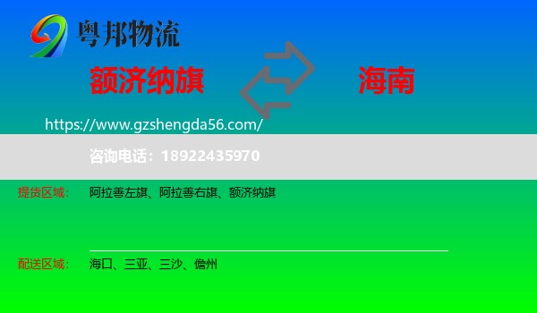 额济纳旗到海南物流专线