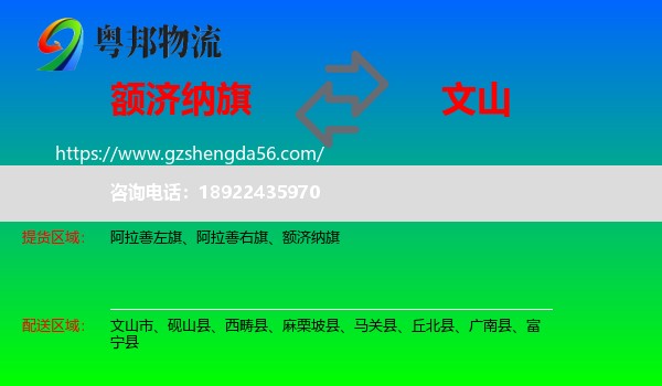 额济纳旗到文山物流专线
