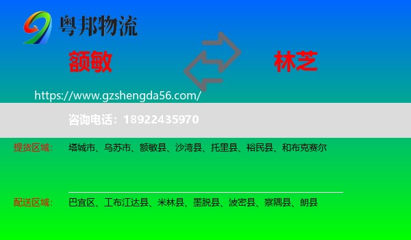 额敏县到林芝物流专线