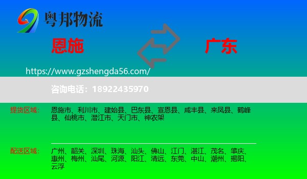 恩施到广东物流