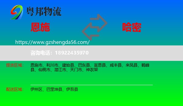 恩施到哈密物流