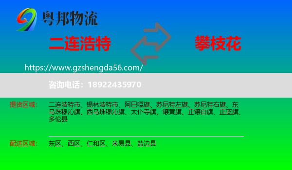 二连浩特市到攀枝花物流专线