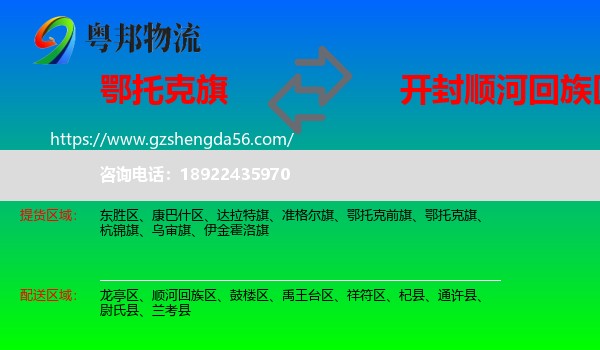 鄂托克旗到顺河回族区物流专线