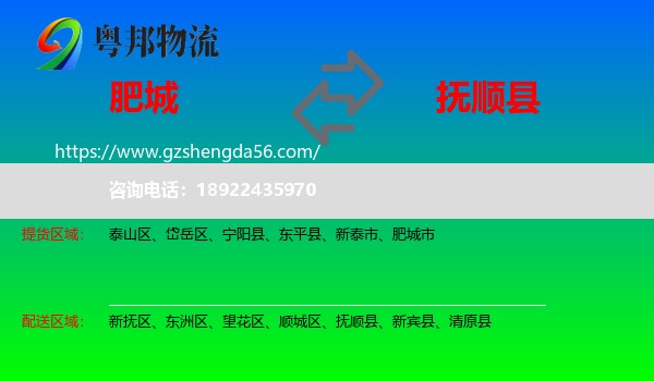 肥城市到抚顺县物流专线