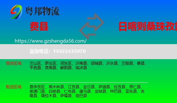 费县到桑珠孜区物流专线