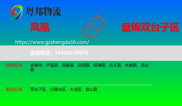 凤凰县到双台子区物流专线