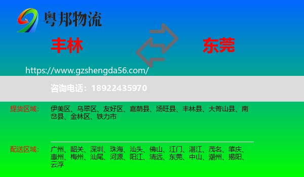 丰林县到东莞物流