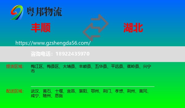丰顺县到湖北物流专线