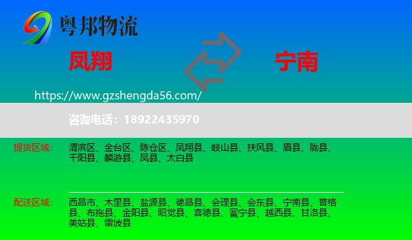 凤翔县到宁南县物流专线