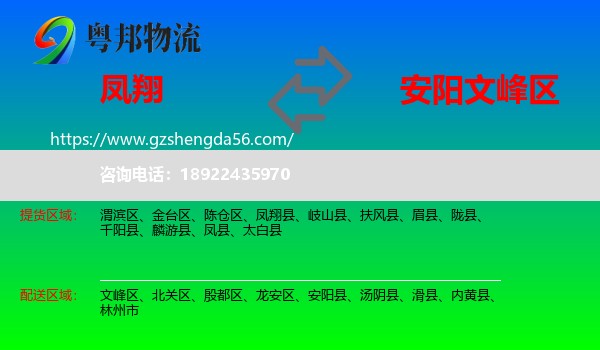 凤翔县到文峰区物流专线