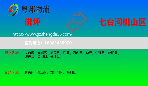 佛坪县到桃山区物流专线