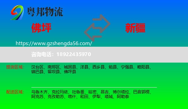 佛坪县到新疆物流