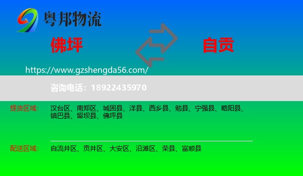 佛坪县到自贡物流