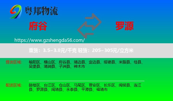 府谷县到罗源县物流专线