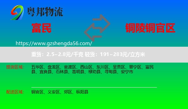 富民县到铜官区物流专线