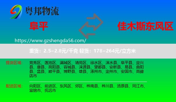 阜平县到东风区物流专线
