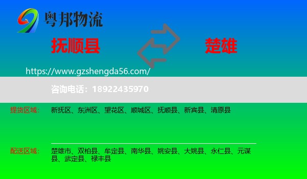 抚顺县到楚雄物流专线
