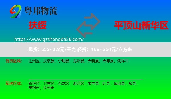 扶绥县到新华区物流专线