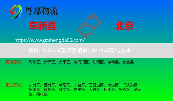 阜新县到北京专线
