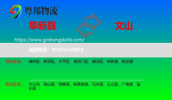 阜新县到文山物流