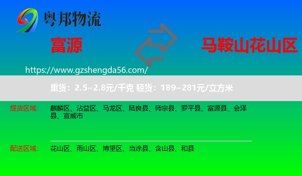 富源县到花山区物流专线