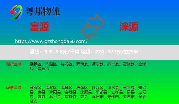 富源县到涞源县物流专线