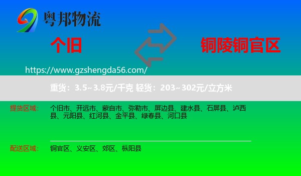 个旧市到铜官区物流专线