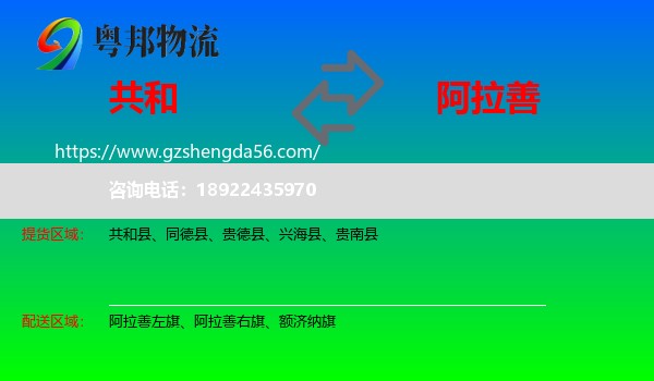 共和县到阿拉善盟物流