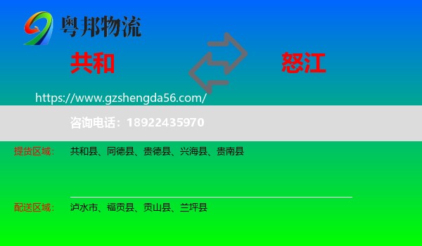 共和县到怒江物流