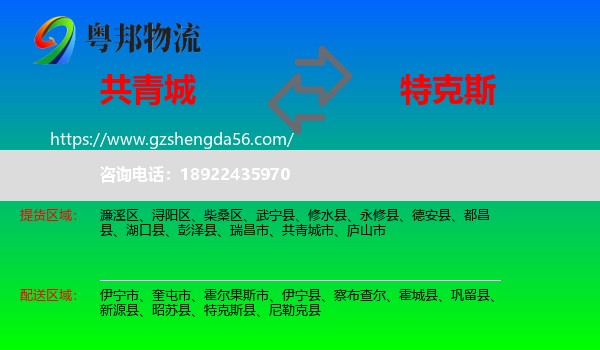 共青城市到特克斯县物流专线