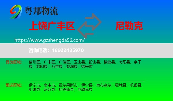 广丰区到尼勒克县物流专线