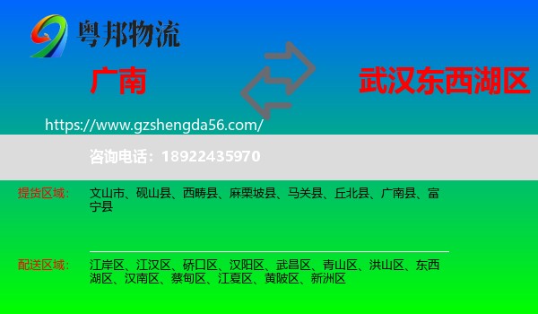 广南县到东西湖区物流专线
