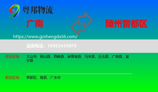 广南县到曾都区物流专线