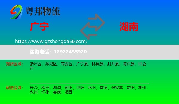 广宁县到湖南物流