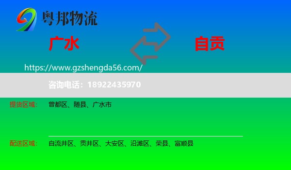 广水市到自贡物流专线