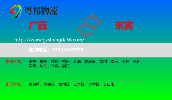 广西到来宾物流专线