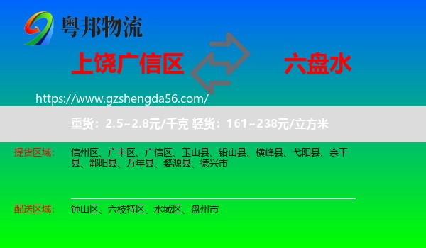 广信区到六盘水物流专线