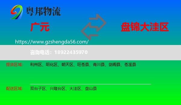 广元到大洼区物流专线